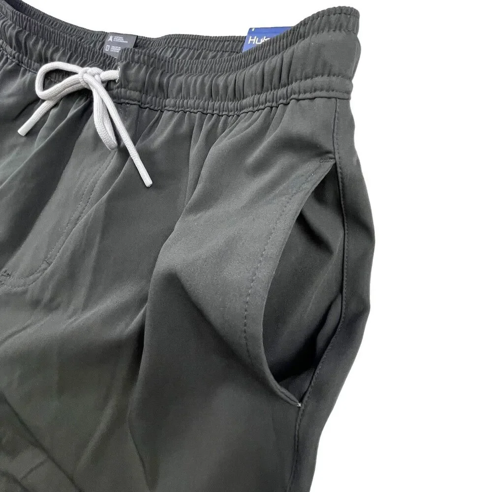 Huk Fishing Pursuit Volley Shorts Men's Medium Gray UPF Mesh Lined Swim Athletic